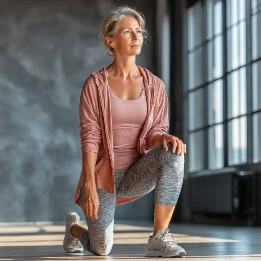 Активні літні люди займаються фітнесом